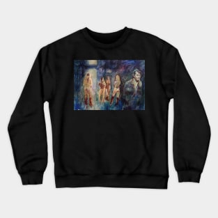 Old town haunted red light district Crewneck Sweatshirt